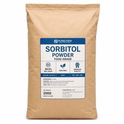Non-GMO Sorbitol Powder Food Grade 99% — Sugar-Free Sweetener & Moisture Retainer for Bakery, Cookies, Bread & Pastry