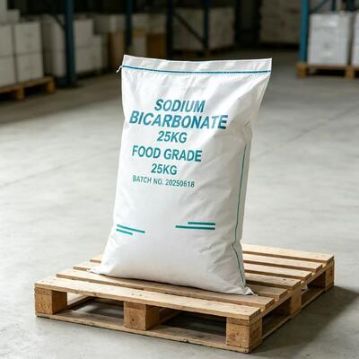 High Purity White Crystalline Sodium Bicarbonate CAS 144‑55‑8 Food Grade Baking Soda For Baking Food Processing 25kg Woven Bag