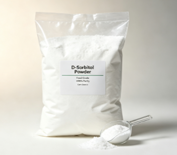 Food Grade D‑Sorbitol Powder Corn Source ≥98% Purity Sugar‑Free Filler Sweetener 60% Sweetness Of Sucrose For Confectionery Baking Seafood