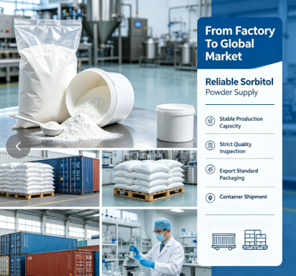 Food Grade Sorbitol Powder Crystalline Sweetener Sorbitol For Chewing Gum Candy Chocolate Sugar‑free Baking Products
