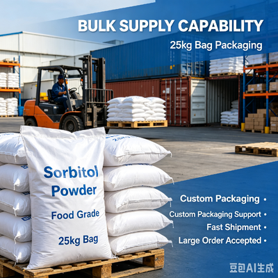Factory Bulk Sorbitol Powder 99% Purity Food Grade & Cosmetic Grade D‑Sorbitol E420 CAS 50‑70‑4 Sweetener Humectant for Food Cosmetics 25kg Bag
