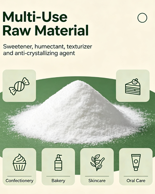 Food & Cosmetic Grade Sorbitol Powder 99% D-Glucitol CAS 50-70-4 E420 Bulk Sweetener Humectant for Bakery, Confectionery and Skincare