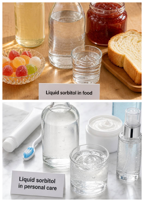 Sorbitol Liquid 70% Food Grade E420 Sorbitol Solution Syrup Humectant Sweetener Stabilizer for Toothpaste Cosmetics Beverage