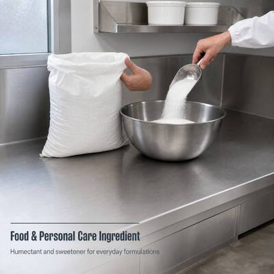 Sorbitol Powder Sugar Alcohol Sweetener E420 D-Glucitol Humectant for Beverage Confectionery Oral Care Cosmetic Industrial Use