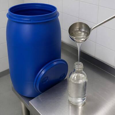 Non Crystallizing Liquid Sorbitol 70% for Gummy Candy, Ice Cream, Fruit Filling, Jam, Candied Fruit and Frozen Dessert, Sugar Alcohol Syrup That Stays Clear in Cold Storage, Bulk Drum Supply