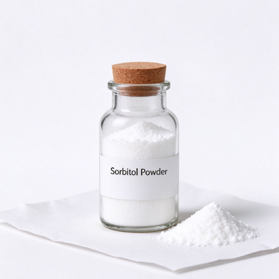 Sorbitol Powder Food Grade 80-120 Mesh, D-Glucitol CAS 50-70-4, Non-Caking Sweetener for Cake and Pastry, 25kg PP Bag