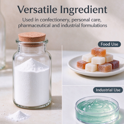 Sorbitol Powder Food Grade 80-120 Mesh, D-Glucitol CAS 50-70-4, Non-Caking Sweetener for Cake and Pastry, 25kg PP Bag