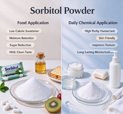 Sorbitol Powder for Chewing Gum Gummies Mint Candy Production, Non-Crystallizing Sugar Alcohol Sweetener Bulk Supply