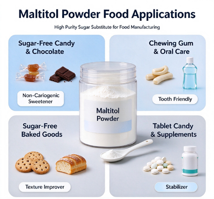 Maltitol Powder for Global Sugar-Free Chocolate & Confectionery Manufacturers, Bulk Sugar Alcohol Sweetener Wholesale Supply
