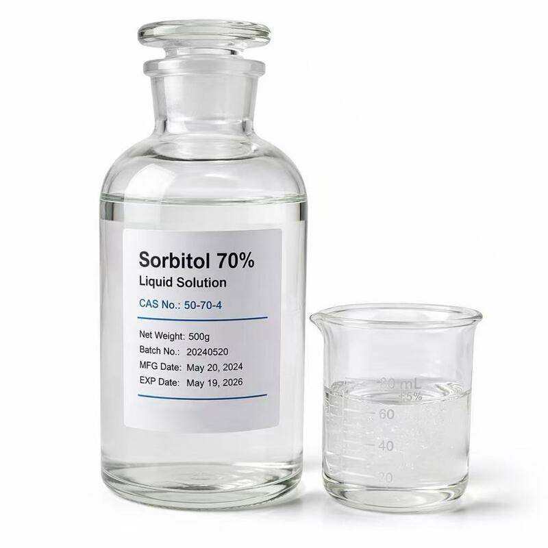 Factory Supply Non-Crystallizing Grade Sorbitol 70% Liquid | Anti-Crystallization D-Glucitol Solution | Stable Syrupy Sweetener | Food & Pharma Grade