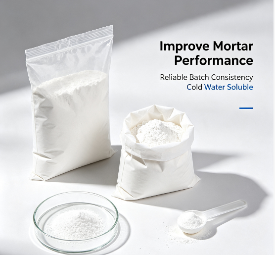 Refined Cotton Made HPMC Hypromellose Powder High Water Retention For Wall Putty Tile Adhesive Gypsum Mortar Manufacturing