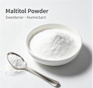 Factory Bulk Maltitol Powder 99% Purity Food Grade E965 CAS 585‑88‑6 Crystalline Sugar Alcohol Low Calorie Sweetener Sugar Substitute for Confectionery Baking 25kg Bag