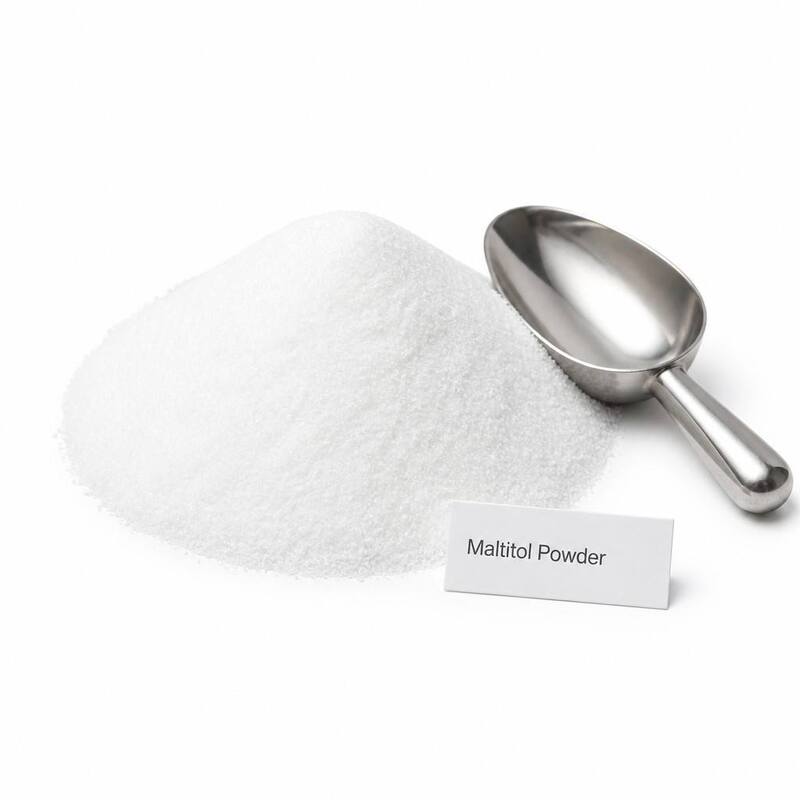 High Purity Maltitol Powder White Crystalline Sugar‑free Sweetener, Low Calorie Bulking Agent Comply with FCC USP EP Standards, Bulk Packed in 25kg Kraft PE Liner Bag for Food Processing Industry