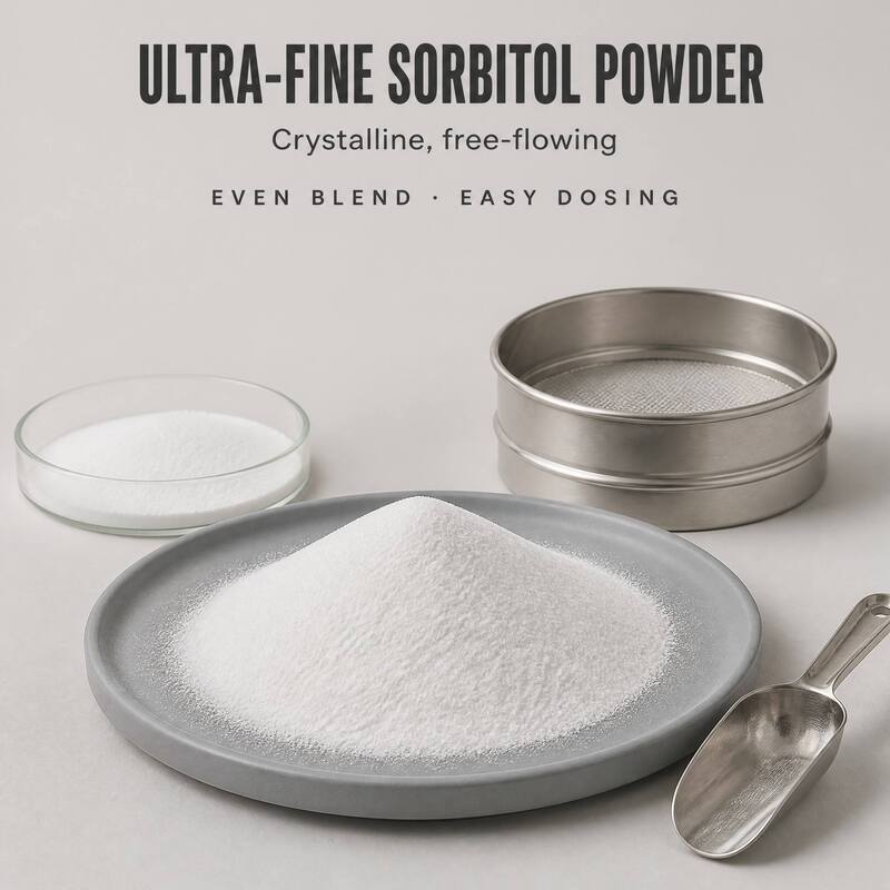 Sorbitol Powder 25kg Bag Wholesale Price, Food Grade, Cosmetic Grade & USP/BP/EP Pharma Grade E420 Bulk Sweetener Supplier for Confectionery, Chewing Gum and Cosmetic Factories, CAS 50-70-4